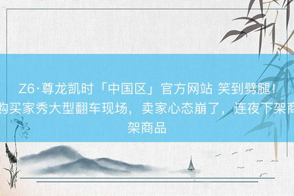 Z6·尊龙凯时「中国区」官方网站 笑到劈腿！网购买家秀大型翻车现场，卖家心态崩了，连夜下架商品