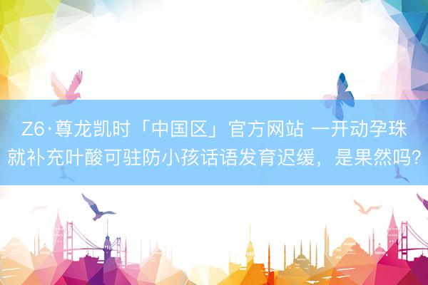 Z6·尊龙凯时「中国区」官方网站 一开动孕珠就补充叶酸可驻防小孩话语发育迟缓，是果然吗？