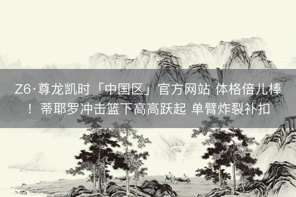 Z6·尊龙凯时「中国区」官方网站 体格倍儿棒！蒂耶罗冲击篮下高高跃起 单臂炸裂补扣