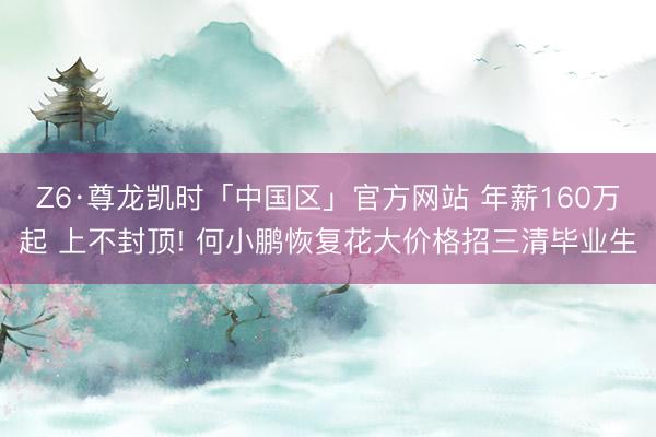 Z6·尊龙凯时「中国区」官方网站 年薪160万起 上不封顶! 何小鹏恢复花大价格招三清毕业生