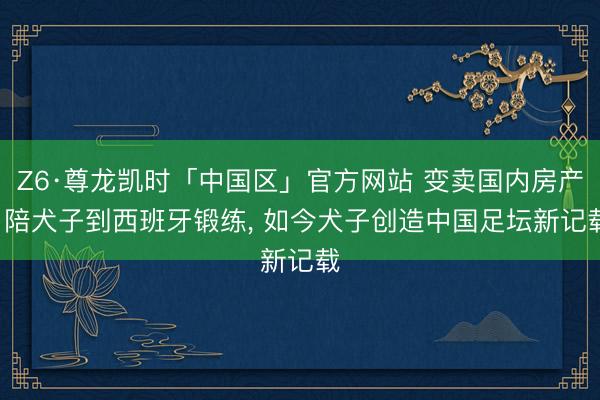 Z6·尊龙凯时「中国区」官方网站 变卖国内房产, 陪犬子到西班牙锻练, 如今犬子