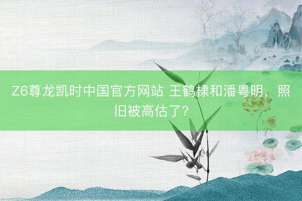 Z6尊龙凯时中国官方网站 王鹤棣和潘粤明,照旧被高估了?