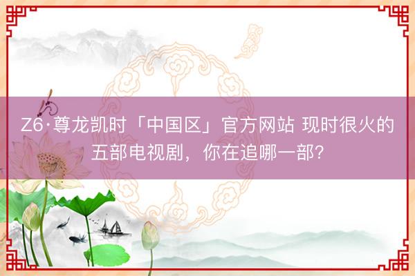 Z6·尊龙凯时「中国区」官方网站 现时很火的五部电视剧，你在追哪一部？