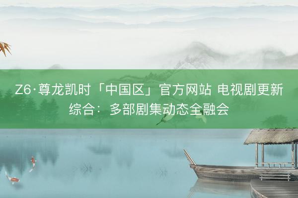 Z6·尊龙凯时「中国区」官方网站 电视剧更新综合：多部剧集动态全融会