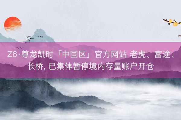 Z6·尊龙凯时「中国区」官方网站 老虎、富途、长桥， 已集体暂停境内存量账户开仓
