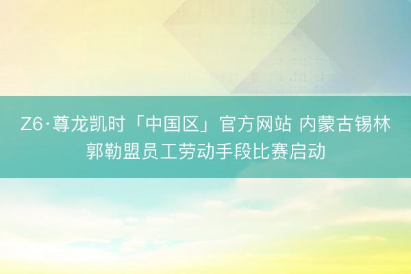 Z6·尊龙凯时「中国区」官方网站 内蒙古锡林郭勒盟员工劳动手段比赛启动
